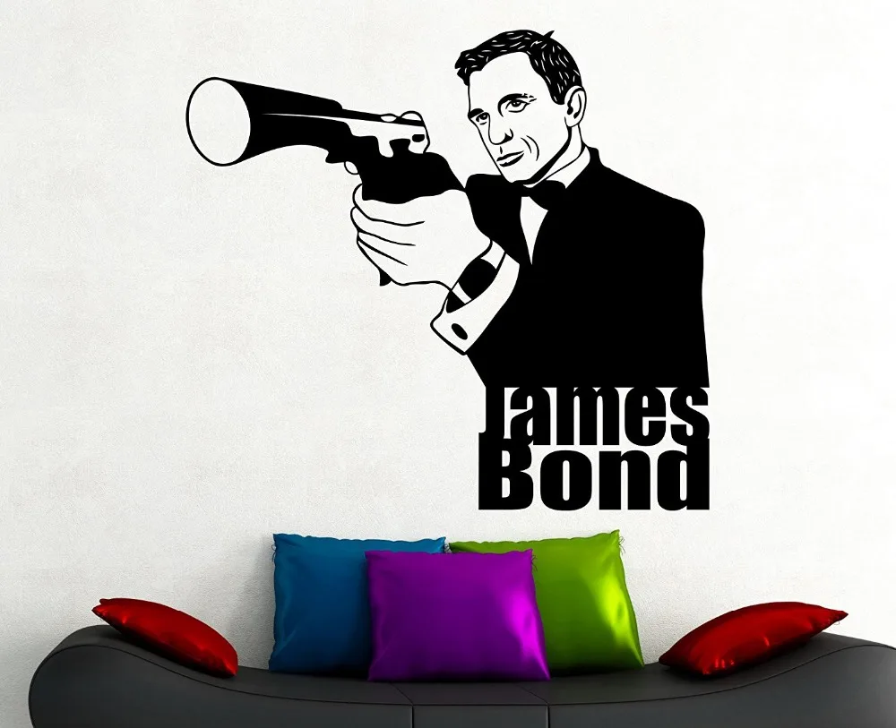 New arrival James Bond Movie Vinyl Decals Home Interior Design Living Room Decor Dorm Room Wall Art Waterproof Wall stickers
New arrival James Bond Movie Vinyl Decals Home Interior Design Living Room Decor Dorm Room Wall Art Waterproof Wall stickers