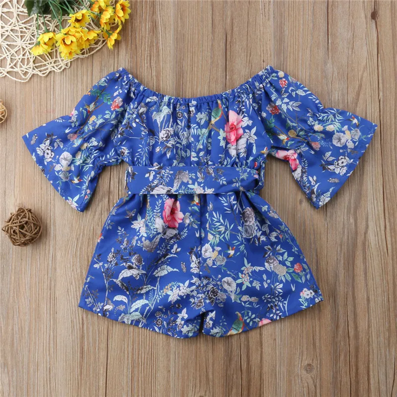 New Pretty Kids Baby Girl Romper Floral Print Off Shoulder Bow Belt Jumpsuit Summer Outfits Clothes Short Sleeve Trendy Rompers
New Pretty Kids Baby Girl Romper Floral Print Off Shoulder Bow Belt Jumpsuit Summer Outfits Clothes Short Sleeve Trendy Rompers