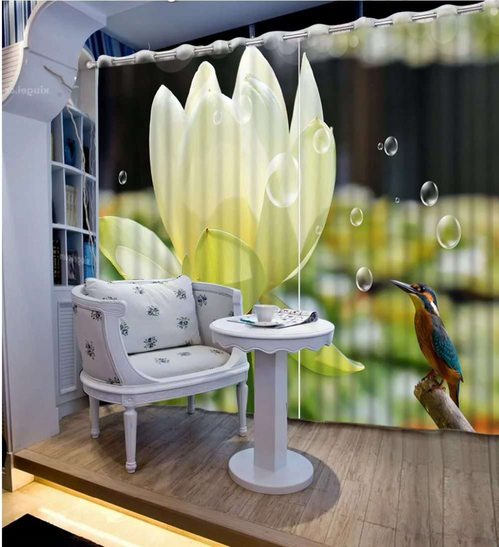 white louts flower curtains Luxury Blackout 3D Window Curtains For Living Room Bedroom Drapes cortinas Rideaux
white louts flower curtains Luxury Blackout 3D Window Curtains For Living Room Bedroom Drapes cortinas Rideaux