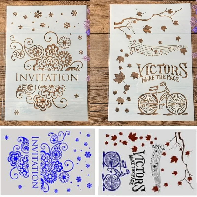 2Pcs A4 Invitation Bicycle Victor DIY Craft Layering Stencils Painting Scrapbooking Stamping Embossing Album Paper Template
2Pcs A4 Invitation Bicycle Victor DIY Craft Layering Stencils Painting Scrapbooking Stamping Embossing Album Paper Template