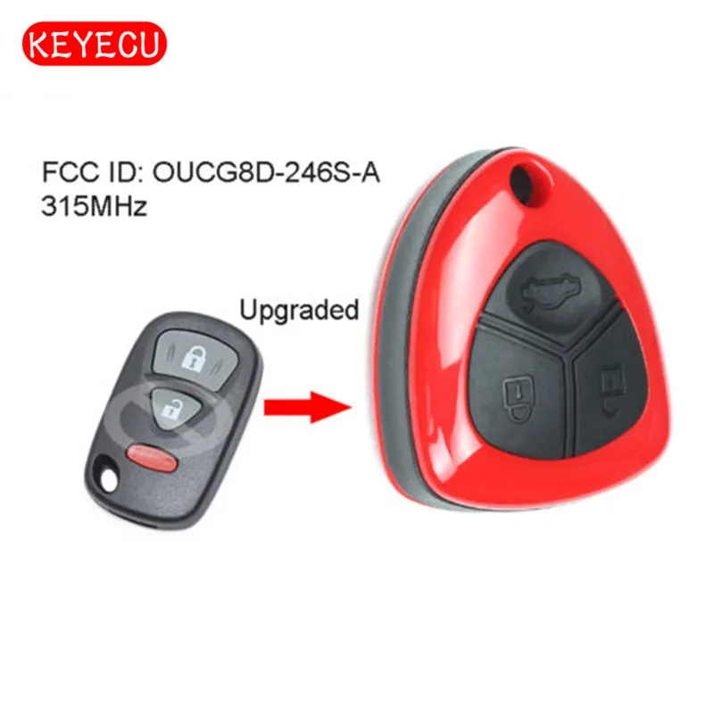 

Keyecu Upgraded Replacement Remote Key 3 Button for Suzuki XL7 Grand Vitara Aerio 2005-2007 Fob FCC ID: OUCG8D-246S-A