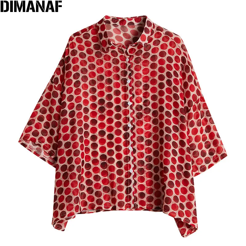 DIMANAF Plus Size Women Blouse Chiffon Red Polka Dot Tops Batwing Sleeve Summer Basic Tunic Shirts Loose Casual Female Clothing
DIMANAF Plus Size Women Blouse Chiffon Red Polka Dot Tops Batwing Sleeve Summer Basic Tunic Shirts Loose Casual Female Clothing