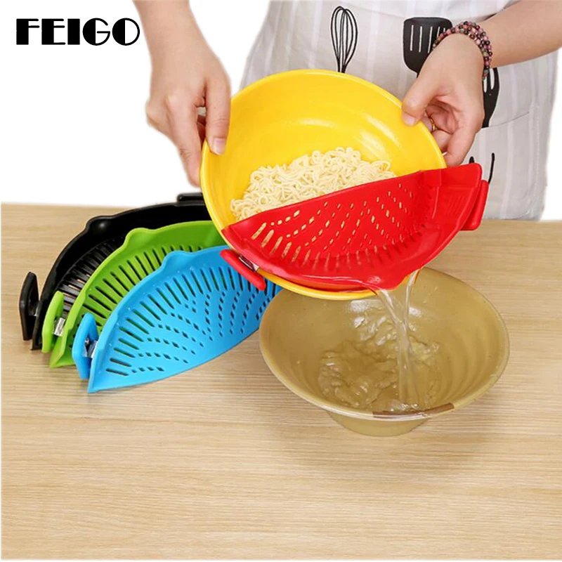 FEIGO 1Pc Silicone Drainage Funnel Filter Vegetable Soup Noodle Liquid Funnel Drainage Cooker Edge Circulator Kitchen Tool F738
FEIGO 1Pc Silicone Drainage Funnel Filter Vegetable Soup Noodle Liquid Funnel Drainage Cooker Edge Circulator Kitchen Tool F738