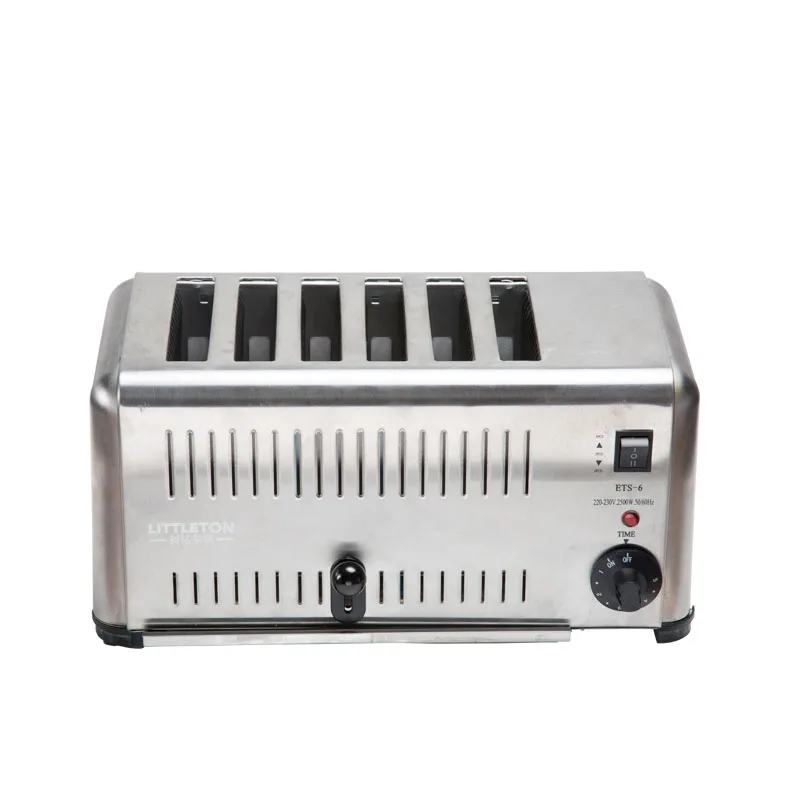 6 Slots Household Breakfast Commercial Toaster Assistant Full Stainlles Steel Toast Oven ETS-6 | Бытовая техника