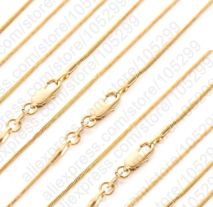 10PCS GF Necklace 16-30" Yellow Gold Color Chain Snake Chain For Pendant With Lobster Clasps Woman Nice Jewelry Gift
10PCS GF Necklace 16-30" Yellow Gold Color Chain Snake Chain For Pendant With Lobster Clasps Woman Nice Jewelry Gift