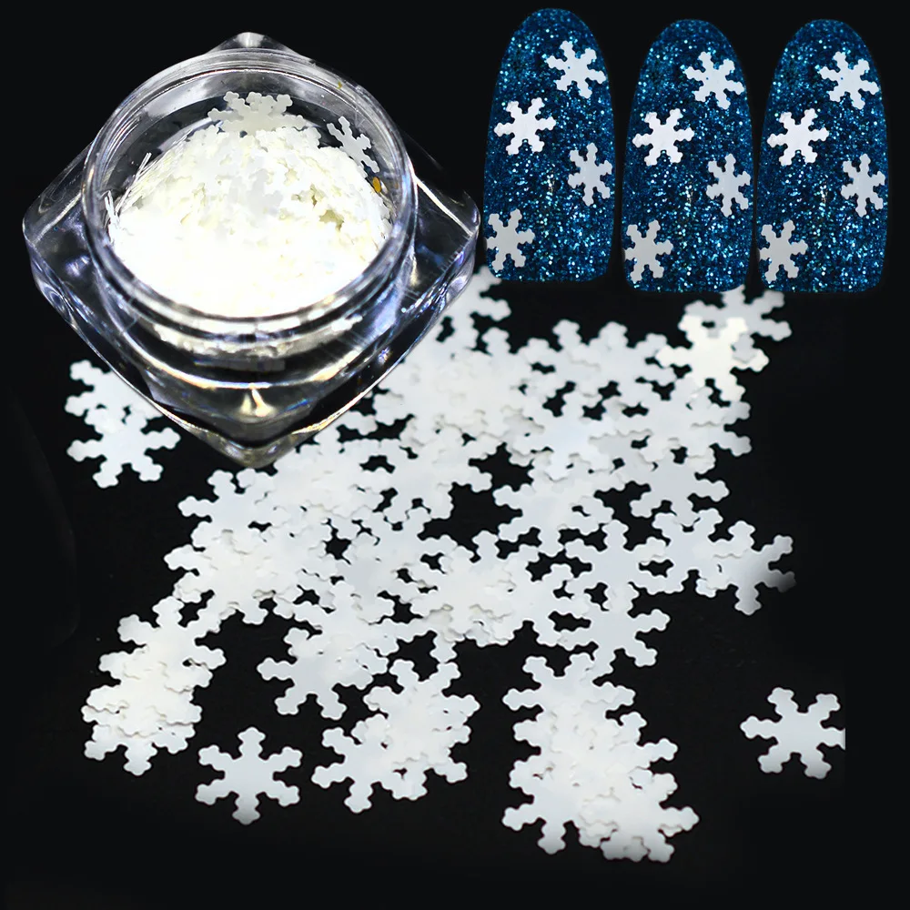 1 Box Nail Art Merry Christmas Snowflake Glitter White Snowflake Nail Sequins Designs Manicure Decorations DIY Decals
1 Box Nail Art Merry Christmas Snowflake Glitter White Snowflake Nail Sequins Designs Manicure Decorations DIY Decals