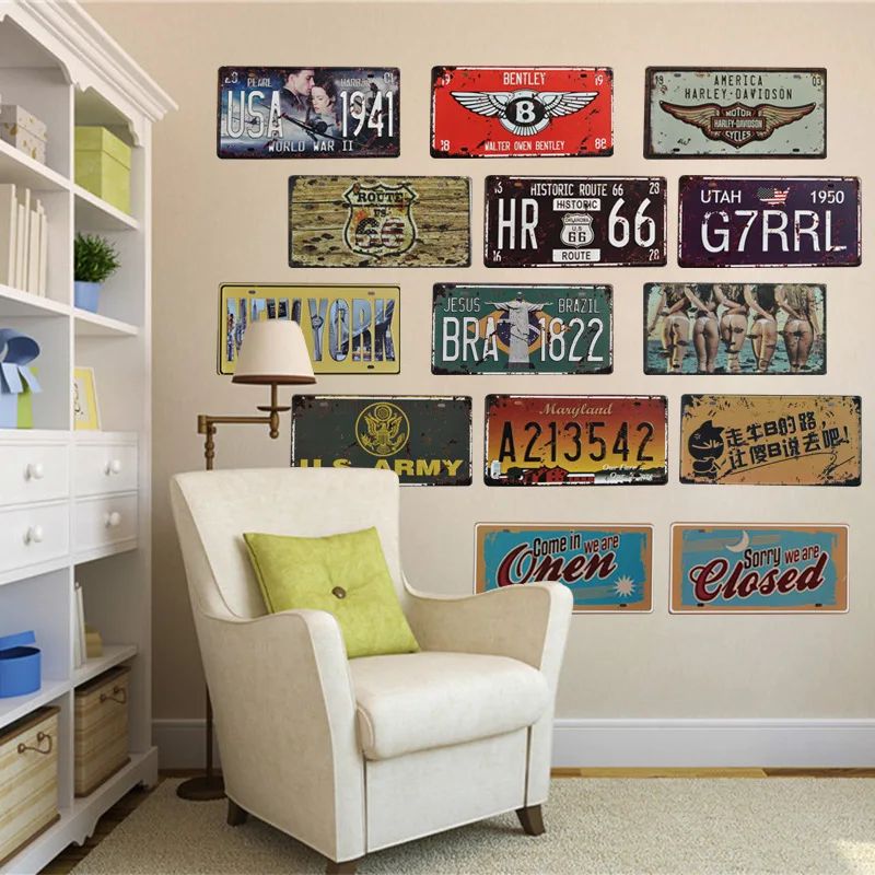 200PCS Fashion Iron retro personalized license plates Mural decoration painting decoration accessories
200PCS Fashion Iron retro personalized license plates Mural decoration painting decoration accessories