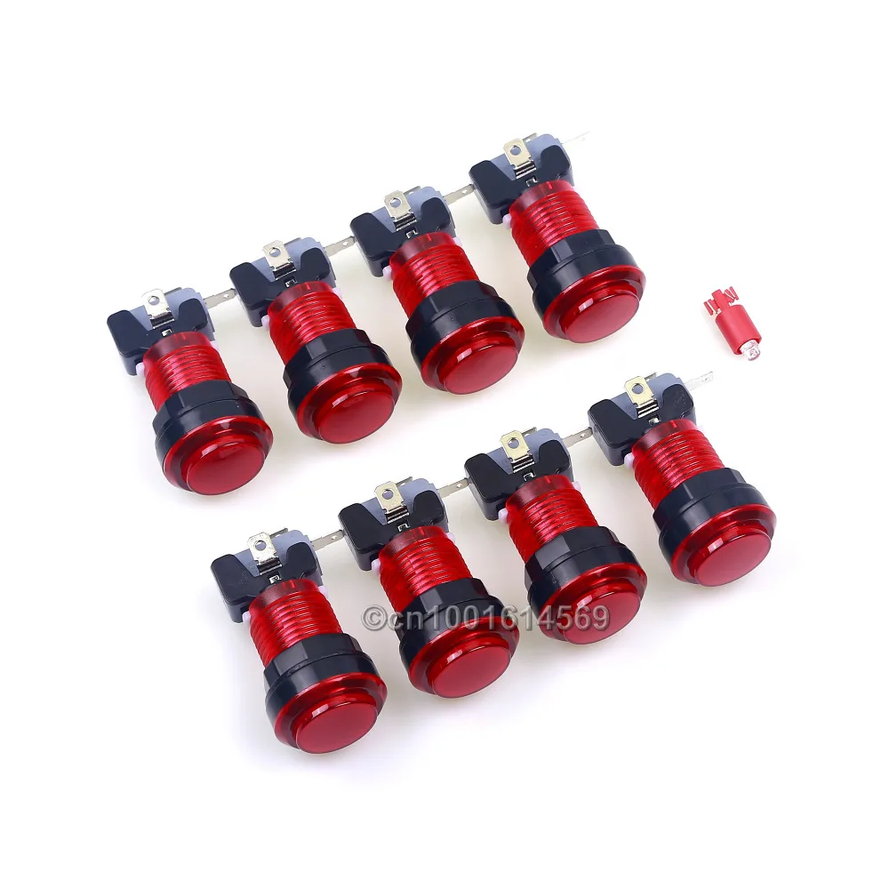 8pcs 30mm LED Arcade Button Transparent Illuminated Buttons with Micro Switch for Arcade Machine & Coin Operated Games Parts DIY
8pcs 30mm LED Arcade Button Transparent Illuminated Buttons with Micro Switch for Arcade Machine & Coin Operated Games Parts DIY