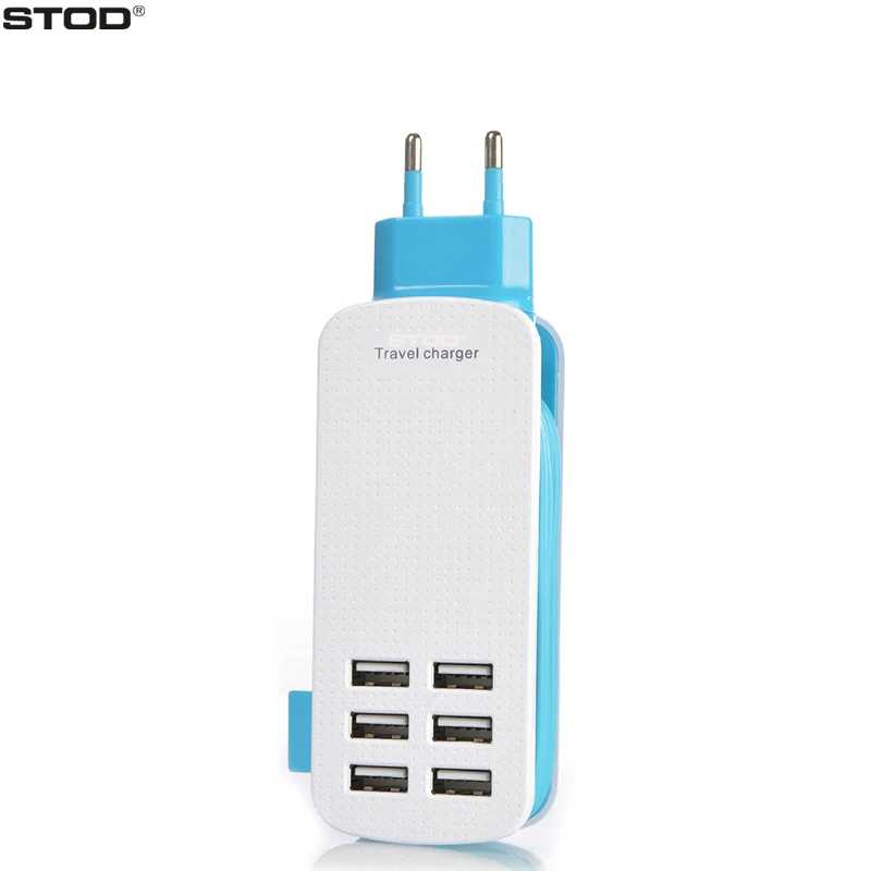 STOD многопортовое зарядное устройство для путешествий 6 USB 30 Вт 1 5 м удлинитель