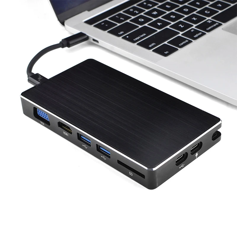 USB HUB 8 All in One C to HDMI VGA Card Reader 3.0 RJ45 Network PD Charging Adapter For Macbook Type | Компьютеры и офис