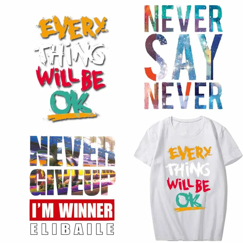 Colorful Letter Patch Iron-on Transfers for Clothes Stickers Print on T-shirt Jacket Heat Transfer Vinyl Applique Thermal Press
Colorful Letter Patch Iron-on Transfers for Clothes Stickers Print on T-shirt Jacket Heat Transfer Vinyl Applique Thermal Press