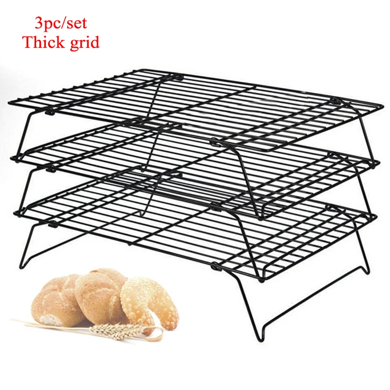 3pcs/set Nonstick Metal Cake Cooling Rack Grid Net Baking Tray Cookies Biscuits Bread Drying Stand Cooler Holder Baking Tools
3pcs/set Nonstick Metal Cake Cooling Rack Grid Net Baking Tray Cookies Biscuits Bread Drying Stand Cooler Holder Baking Tools