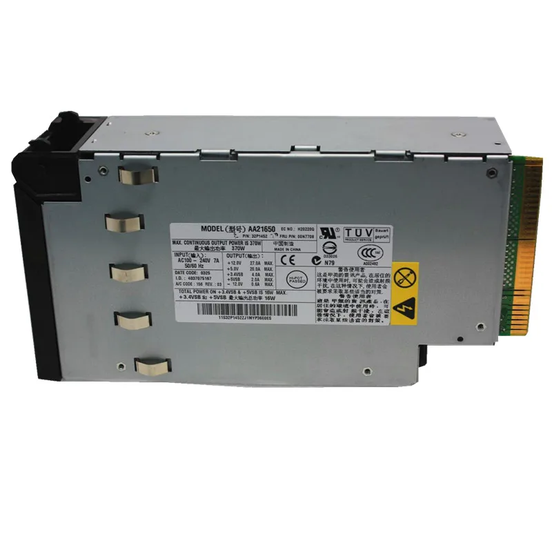 Блок питания 00N7708 370 Вт для сервера AA21650 R 24P6850 AA21650 R 24P6849 24P6850 370 Вт для блока питания X255
Блок питания 00N7708 370 Вт для сервера AA21650 R 24P6850 AA21650 R 24P6849 24P6850 370 Вт для блока питания X255
