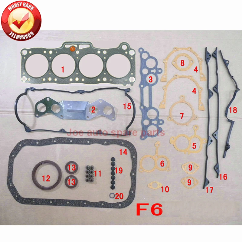 Полный комплект прокладок двигателя F6 для MAZDA 626 III Mk II CAPELLA 1.6L F601-99-100D F601-99-100 50075300
