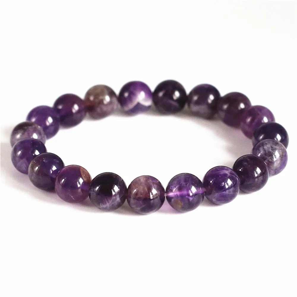 New Elegant Purple 10mm Pure Natural Amethysts Crystal Stone Beads Men Strand Bracelets For Women Homme Femme Jewelry
New Elegant Purple 10mm Pure Natural Amethysts Crystal Stone Beads Men Strand Bracelets For Women Homme Femme Jewelry
