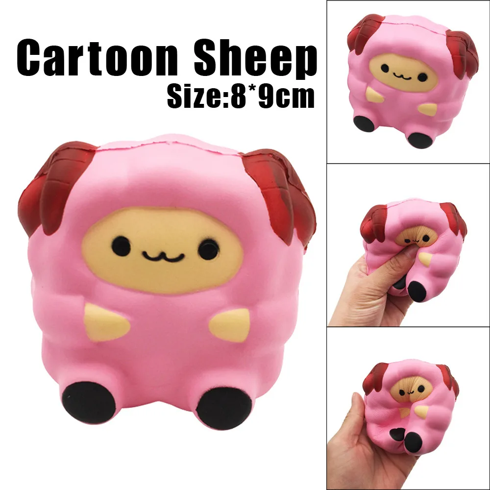 Squishi Kawaii анималы силиконовая игрушка сжимаемая овечка крем ароматическая