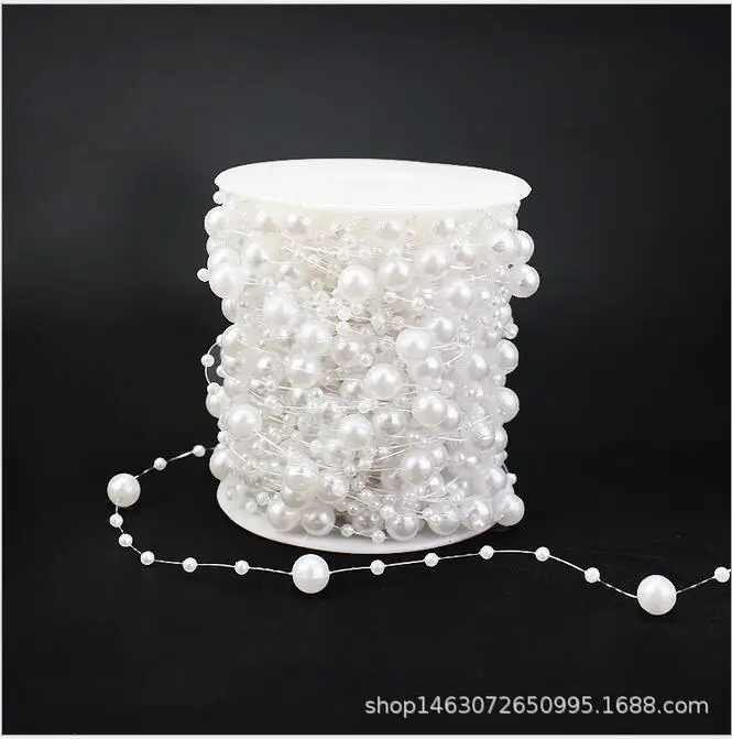 30meters Fishing Line Artificial 8+3mm White Pearls Beads Chain Garland Flowers For Wedding Bridal Bouquet Flower Decoration
30meters Fishing Line Artificial 8+3mm White Pearls Beads Chain Garland Flowers For Wedding Bridal Bouquet Flower Decoration