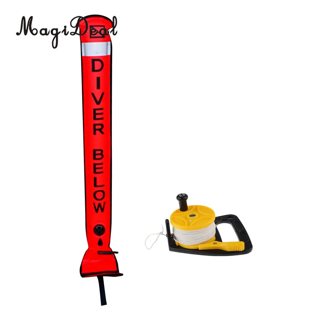 MagiDeal Professional Scuba Diving Diver Reflective Safety Sausage / SMB Surface Marker Buoy with Dive Reel Kayak Anchor
MagiDeal Professional Scuba Diving Diver Reflective Safety Sausage / SMB Surface Marker Buoy with Dive Reel Kayak Anchor