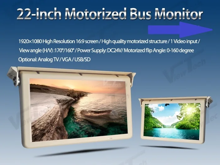 22inch Automatic Ceiling Flip Down Lcd display full Motorized roof mounted bus monitor with HDMI/VGA/USB slot/SD DC12-24V
22inch Automatic Ceiling Flip Down Lcd display full Motorized roof mounted bus monitor with HDMI/VGA/USB slot/SD DC12-24V