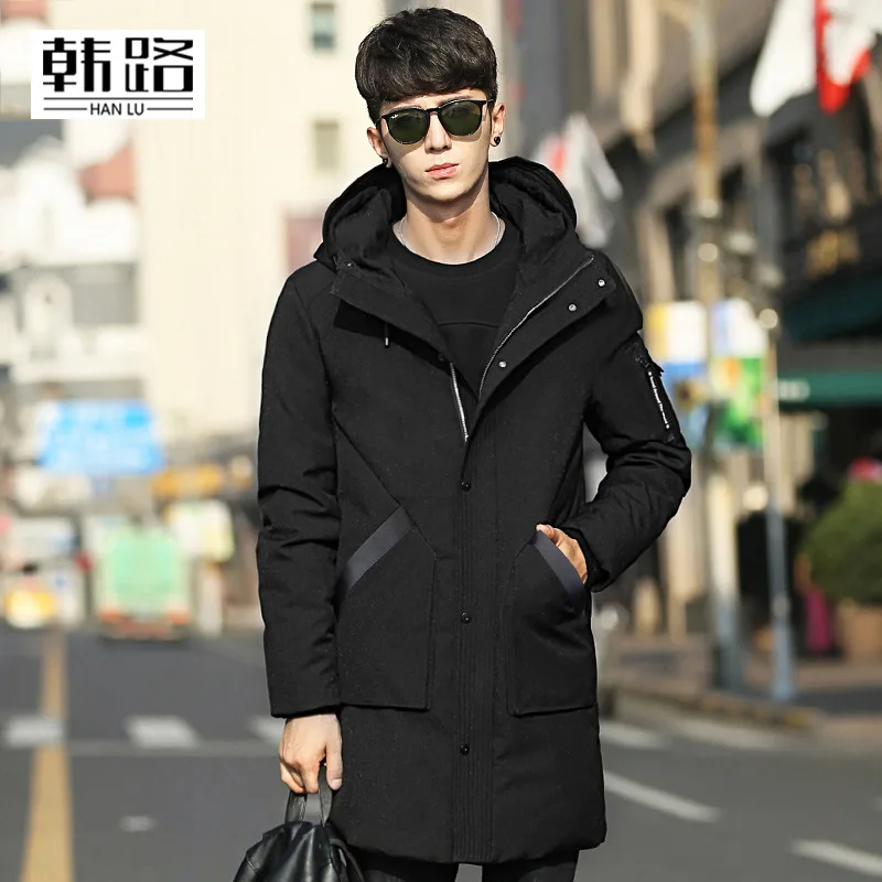 HANLU Winter Hot Sale Men's Black Long Section Thicken White Duck Down Jackets With Hood Windproof Breathable Down Coat
HANLU Winter Hot Sale Men's Black Long Section Thicken White Duck Down Jackets With Hood Windproof Breathable Down Coat
