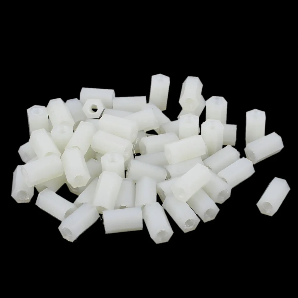 UXCELL 70Pcs M3 x 10mm Double Pass Nylon Insulated Hex Nut Hexagonal Threaded Spacer Support for PCB Boards
UXCELL 70Pcs M3 x 10mm Double Pass Nylon Insulated Hex Nut Hexagonal Threaded Spacer Support for PCB Boards