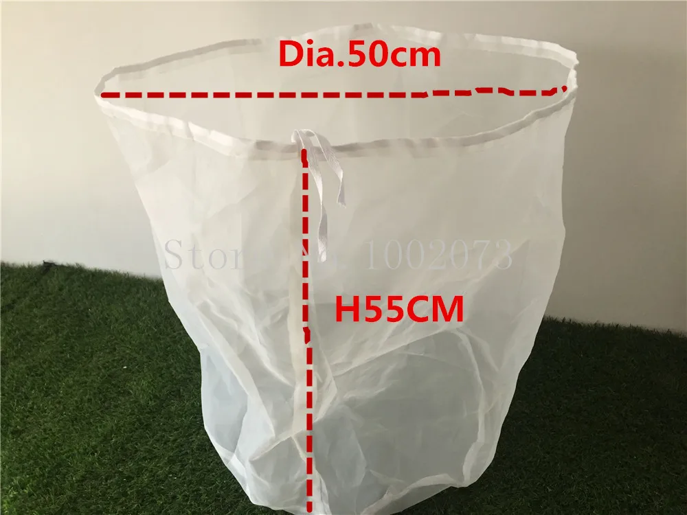 Food Grade Whiskey brew filter bag 50*55CM bucket beer filter bag fine mesh grain filter bag
Food Grade Whiskey brew filter bag 50*55CM bucket beer filter bag fine mesh grain filter bag