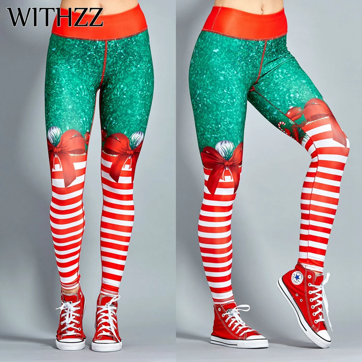 WITHZZ Elastic Christmas Striped Print Leggings Women Leggins For Legins Workout Jeggings Athleisure Active Wear Sportleggings
WITHZZ Elastic Christmas Striped Print Leggings Women Leggins For Legins Workout Jeggings Athleisure Active Wear Sportleggings