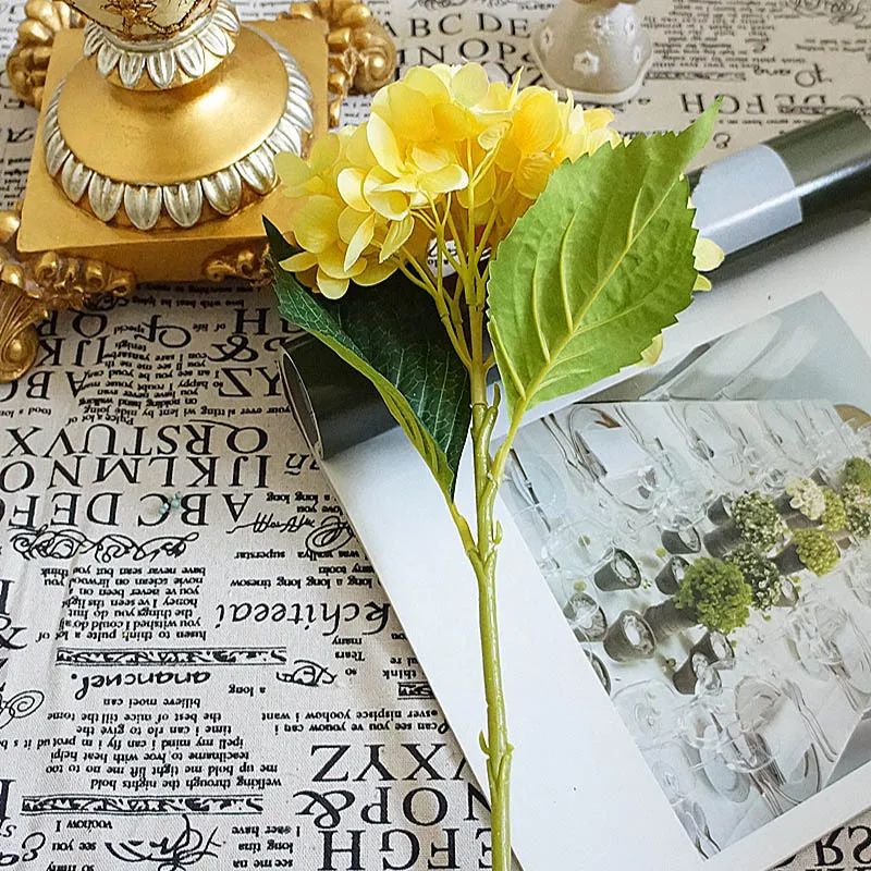 Искусственные цветы шелковая Гортензия букет невесты украшение для свадьбы дома