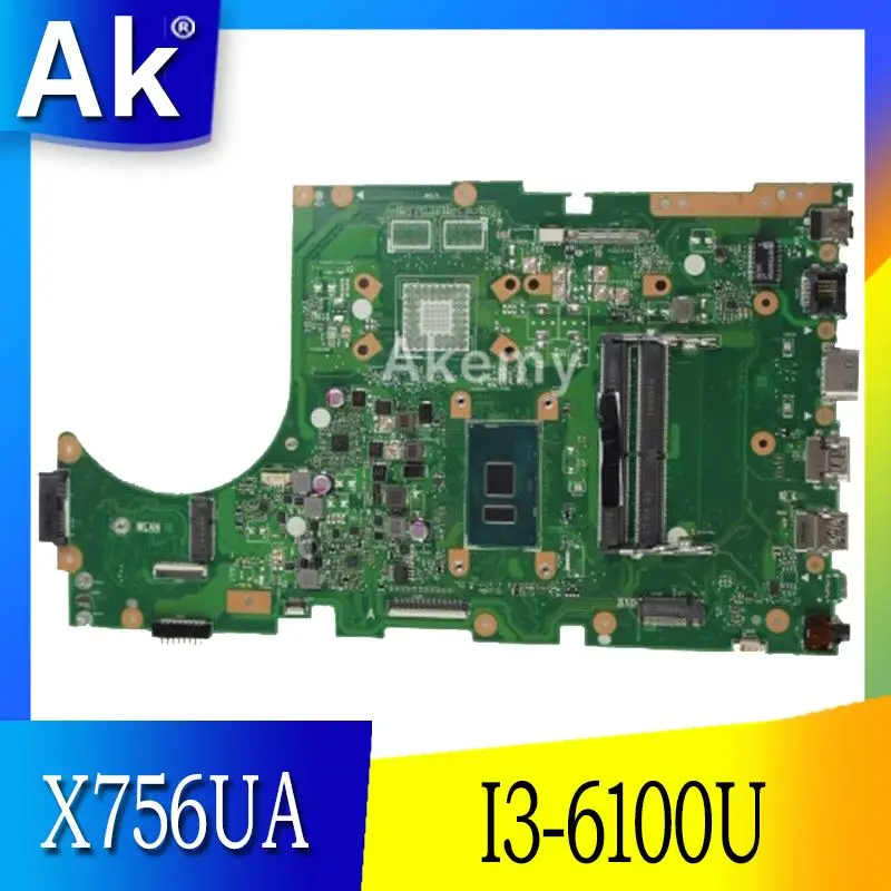 AK X756UA Laptop motherboard I3-6100U For Asus X756UWK X756UQK X756UB X756UV Test mainboard motherboard test 100% ok DDR3
AK X756UA Laptop motherboard I3-6100U For Asus X756UWK X756UQK X756UB X756UV Test mainboard motherboard test 100% ok DDR3