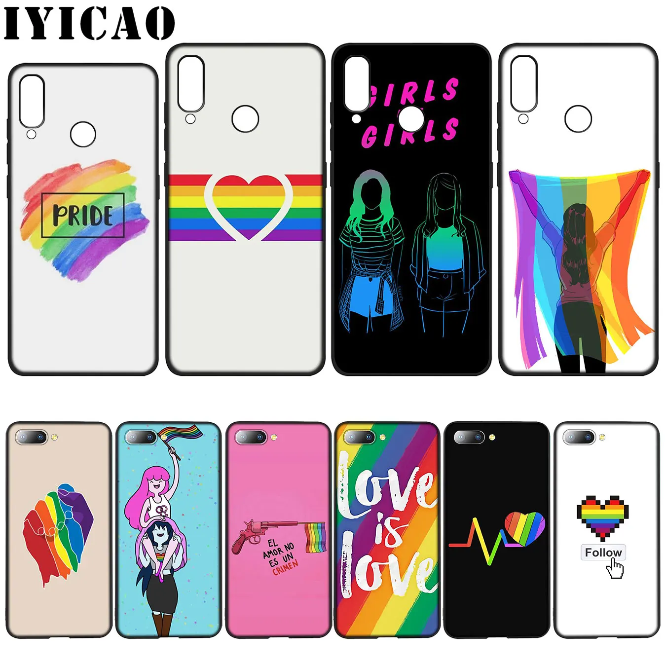 IYICAO Мягкий силиконовый чехол для Huawei Y7 Y6 Prime Y9 2018 Honor 8C 8X 8 9 10 Lite 6A 7C 7X 7A Pro|Бамперы| |