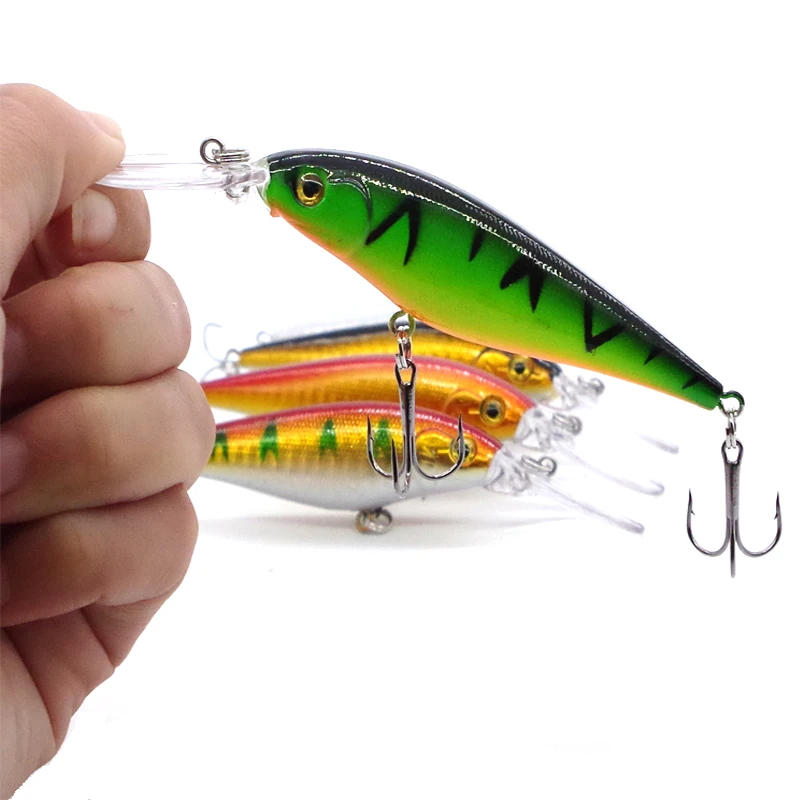 2018 New 10pcs Quality Fishing Lure Minnow Plastic Isca Artificial Fish Sea Hooks Hard Bait for Crank | Спорт и развлечения