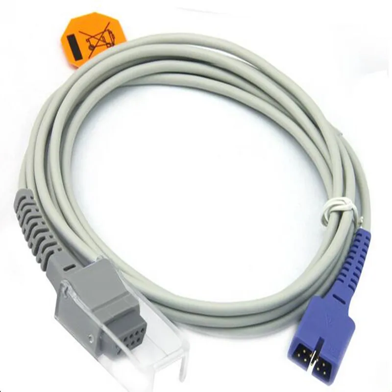 Бесплатная доставка совместим с Nellcor DB9 Pin к Spo2 удлинитель кабель адаптера из ТПУ 2