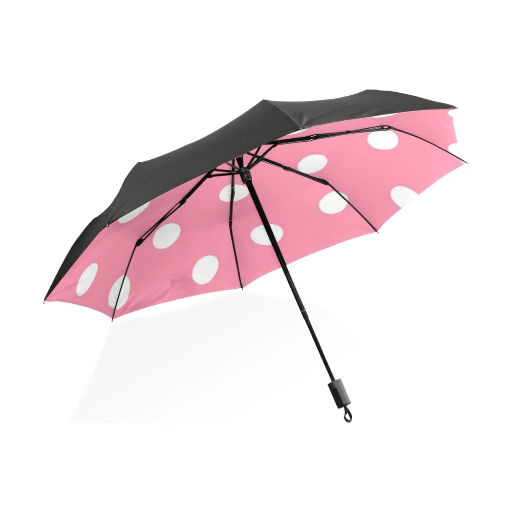 Three Folding Cute polka dot pink Pattern Women Umbrella Ultralight Compact Sun/Rain Umbrella UPF 50+ UV Protected Parasol
Three Folding Cute polka dot pink Pattern Women Umbrella Ultralight Compact Sun/Rain Umbrella UPF 50+ UV Protected Parasol