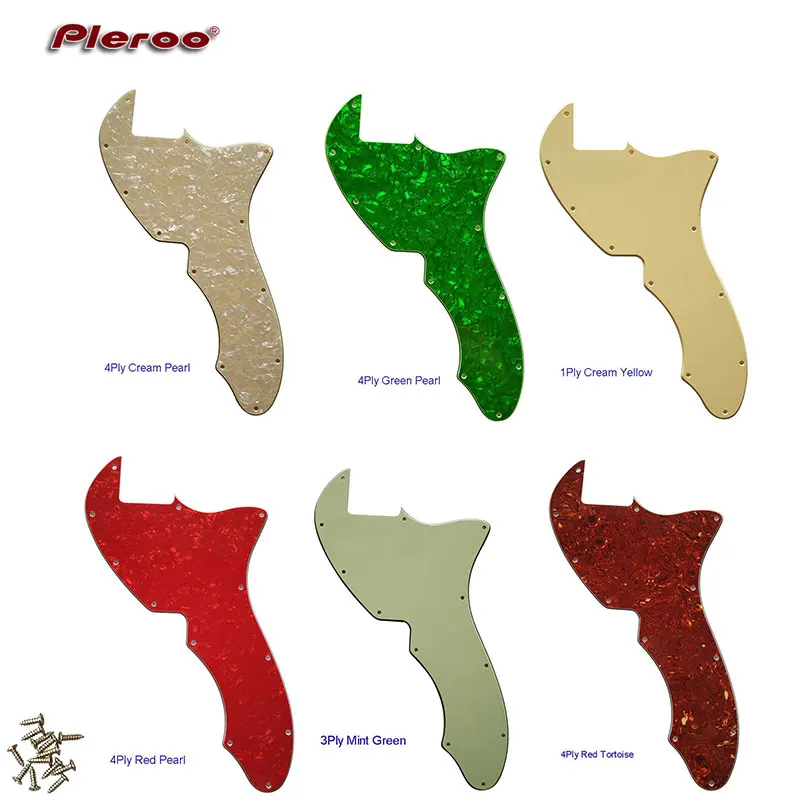 Pleroo Custom Guitar Parts для US Tele 69 Thinline Pickguard Blank с 12 отверстиями винтов царапинная пластина