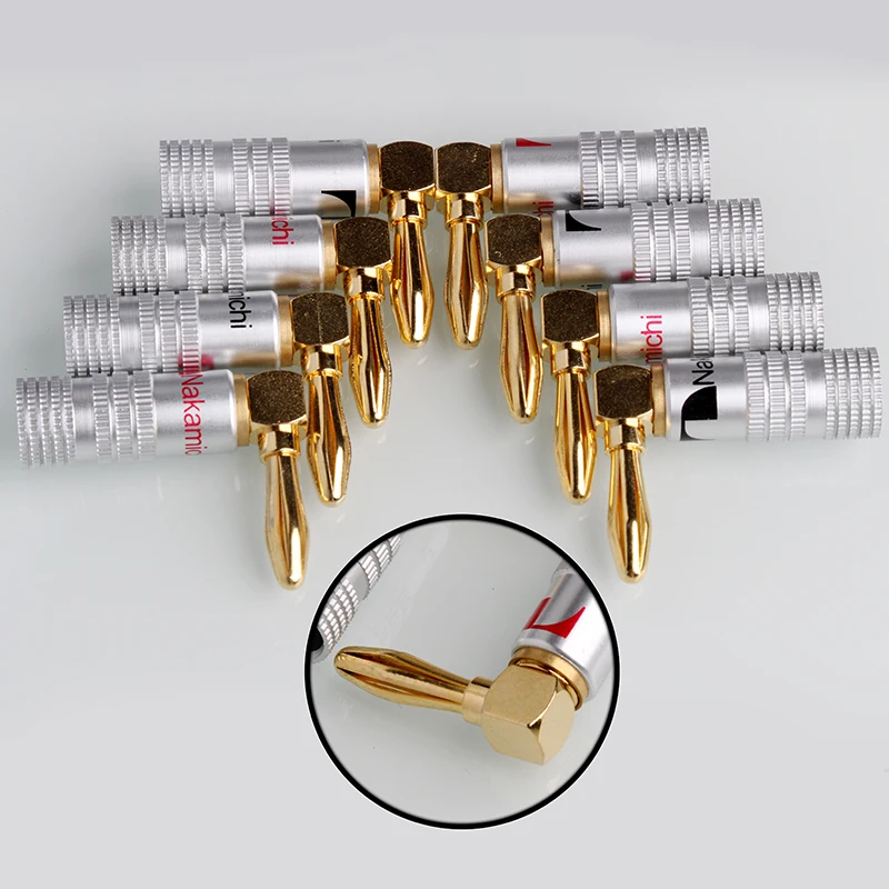 20PCS 4mm Banana Plugs 24K Gold Plated Angle Speaker Adapter Banana Plug Wire Connector For Musical HiFi Audio
20PCS 4mm Banana Plugs 24K Gold Plated Angle Speaker Adapter Banana Plug Wire Connector For Musical HiFi Audio