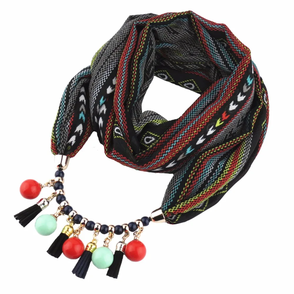 lureme Women's Scarf Necklace Ethnic Tassle Balls Beads Pendants Infinity Scarf (sf000080)
lureme Women's Scarf Necklace Ethnic Tassle Balls Beads Pendants Infinity Scarf (sf000080)
