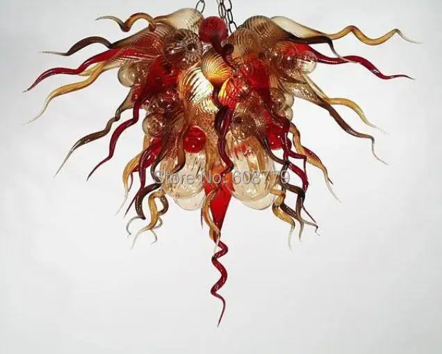 Free Shipping Hand Blown Glass Flower Chandelier