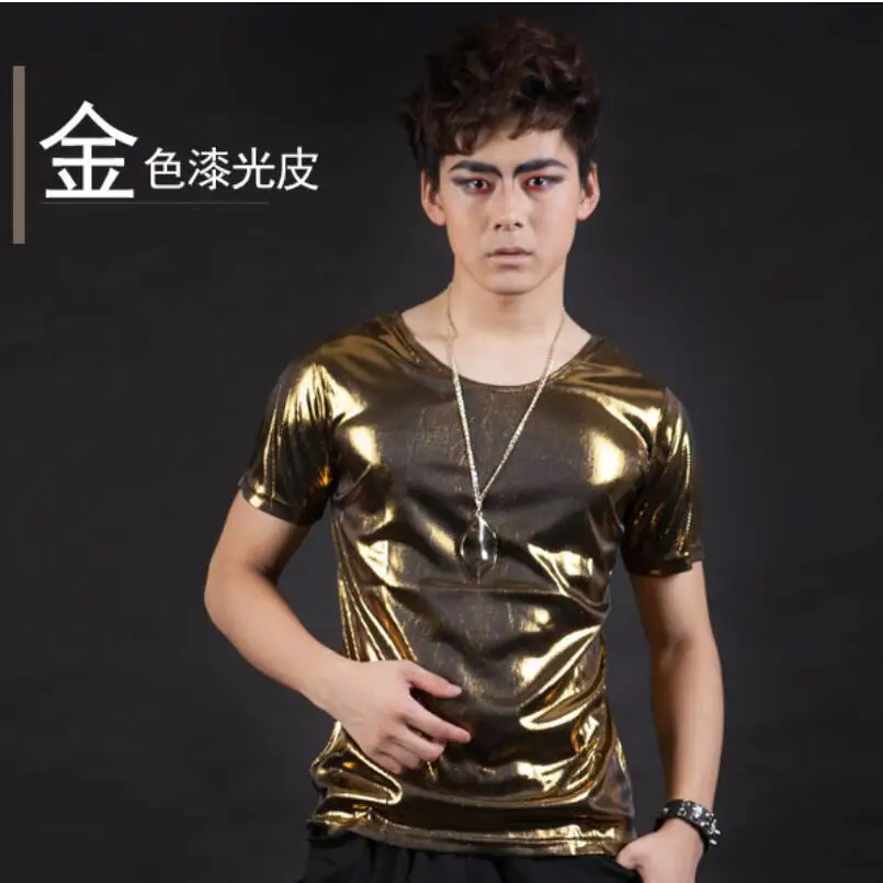 S-5xl Summer Nightclub Tide Men's Big Round Neck Slim Type Bright Short-sleeved T-shirt Costumes Stage Singer Clothing Plus Size
S-5xl Summer Nightclub Tide Men's Big Round Neck Slim Type Bright Short-sleeved T-shirt Costumes Stage Singer Clothing Plus Size