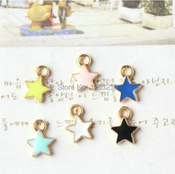 100pcs/lot alloy drop oil metal Little Star shape Pentagram floating charms for Jewelry decoration material
100pcs/lot alloy drop oil metal Little Star shape Pentagram floating charms for Jewelry decoration material