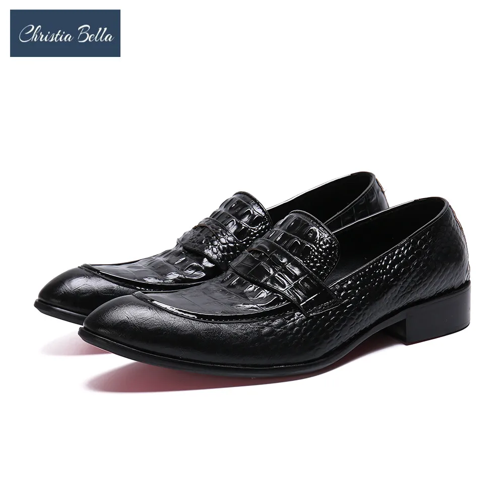 Christia Bella Classic Men Genuine Leather Loafers British Business Wedding Dress Shoes Slip on Men Shoes Plus Size Male Flats
Christia Bella Classic Men Genuine Leather Loafers British Business Wedding Dress Shoes Slip on Men Shoes Plus Size Male Flats