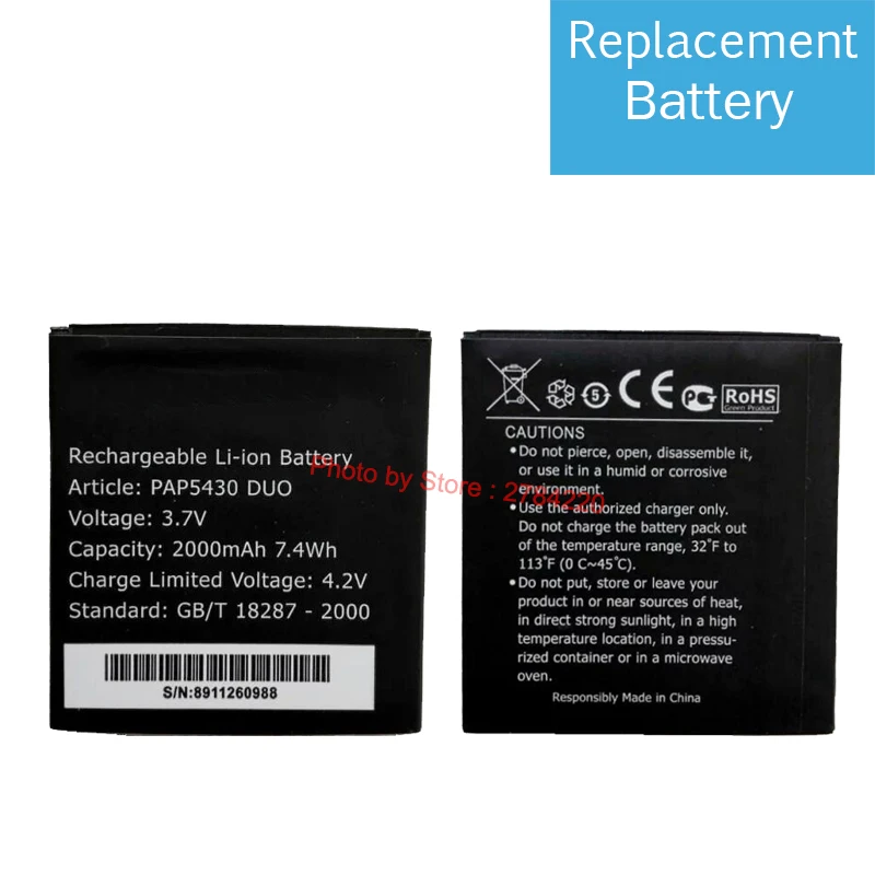 2000mAh 100% New PAP5430DUO Battery For Prestigio MultiPhone PAP5430 DUO Bateria Batterie Baterij Cell Mobile Phone Batteries
2000mAh 100% New PAP5430DUO Battery For Prestigio MultiPhone PAP5430 DUO Bateria Batterie Baterij Cell Mobile Phone Batteries