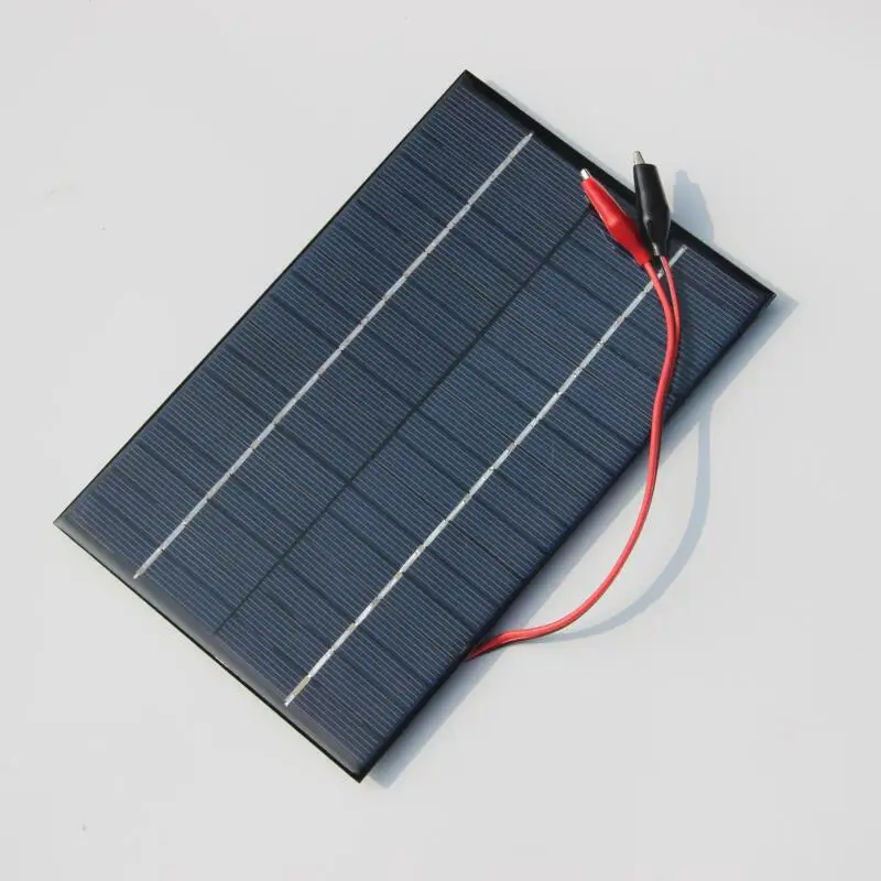 Солнечная батарея 4 2 Вт 18 в поликристаллическая солнечная панель + зажим типа