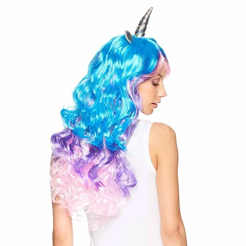 Rainbow Unicorn Cosplay Wig Headband Halloween Costumes for kid adult birthday Bachelorette Hen Party Girl Night Decoration gift
Rainbow Unicorn Cosplay Wig Headband Halloween Costumes for kid adult birthday Bachelorette Hen Party Girl Night Decoration gift