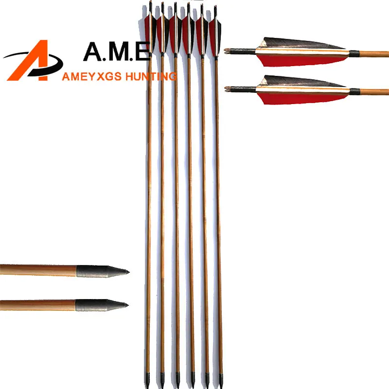 6/12 Pieces Archery Wooden Arrows Fletching Turkey Feather Aiming Arrows For Traditional Longbow Recurve Bow
6/12 Pieces Archery Wooden Arrows Fletching Turkey Feather Aiming Arrows For Traditional Longbow Recurve Bow