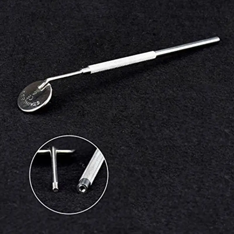 Detachable Stainless Steel Dental Inspection Mini Mouth Mirror Teeth Cleaning Tools Non-Skid Handle Dentist Oral Instrument
Detachable Stainless Steel Dental Inspection Mini Mouth Mirror Teeth Cleaning Tools Non-Skid Handle Dentist Oral Instrument
