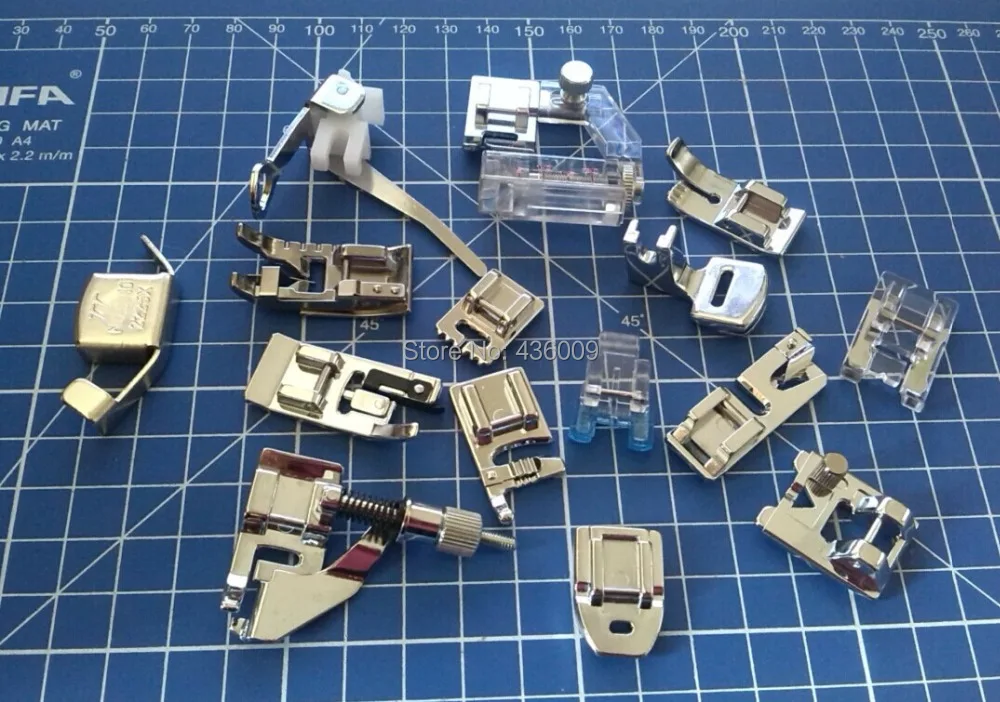 Domestic Multifunctional Electic Sewing Machine Parts15pcs Presser Feet Set for SINGER BROTHER JUKI JANOME LOW SHANK Machine 
Domestic Multifunctional Electic Sewing Machine Parts15pcs Presser Feet Set for SINGER BROTHER JUKI JANOME LOW SHANK Machine