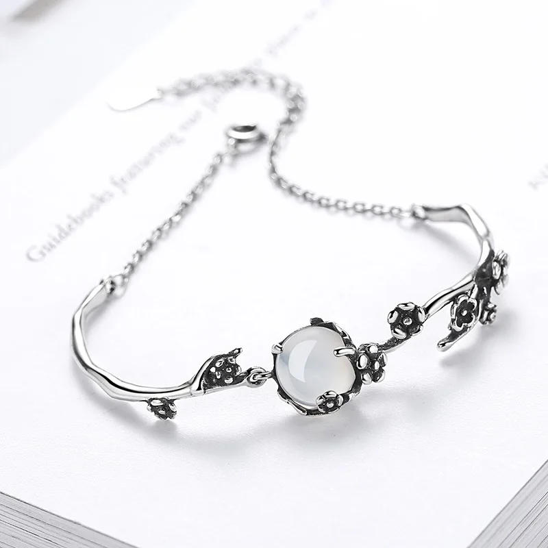 Wholesale Thai Silver Black Gold Color Rose Flower Opal Stone Lady Bracelets Jewelry Women Hand Chain No Fade Cheap Gift
Wholesale Thai Silver Black Gold Color Rose Flower Opal Stone Lady Bracelets Jewelry Women Hand Chain No Fade Cheap Gift