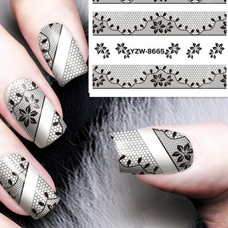 1 Sheet Water Transfer Nail Art Sticker Decal Foil Adhesive Nails Tips Black&White Designs Nail Decoration Makeup Tools
1 Sheet Water Transfer Nail Art Sticker Decal Foil Adhesive Nails Tips Black&White Designs Nail Decoration Makeup Tools