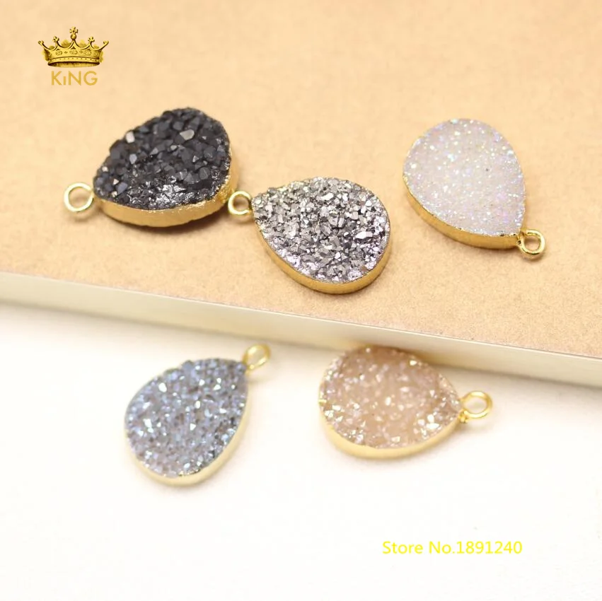 5 color,5pcs Natural Druzy Flat Teardrop Beads for Necklace,12x16mm Raw Drusy Quartz Plated Golden Bails Charms Pendants GH423
5 color,5pcs Natural Druzy Flat Teardrop Beads for Necklace,12x16mm Raw Drusy Quartz Plated Golden Bails Charms Pendants GH423