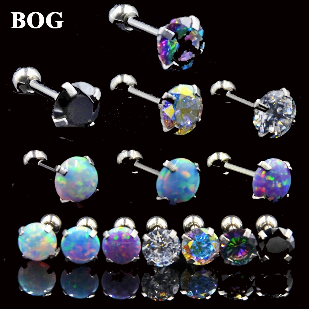 1PC 16g Surgical Steel Round Crystal Opal Ear Helix Tragus Top Upper Ear Earring Stud Labret Earrings Body Piercing Jewelry
1PC 16g Surgical Steel Round Crystal Opal Ear Helix Tragus Top Upper Ear Earring Stud Labret Earrings Body Piercing Jewelry